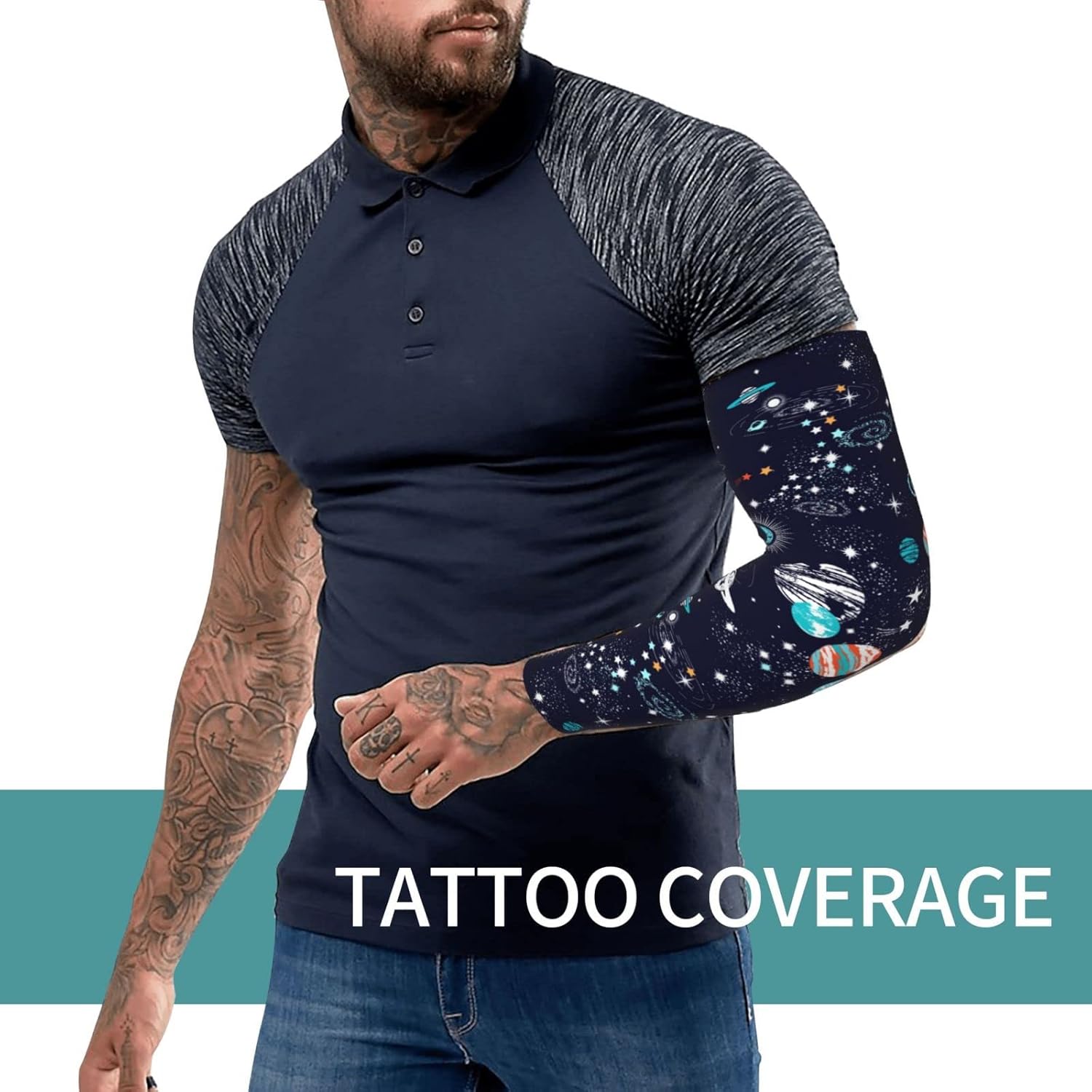 Miniatura 5 de Mangas de enfriamiento para brazos de protección solar UV para hombres y mujeres jóvenes