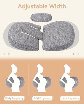 Pregnancy Pillows Breathable Material, Pregnancy Pillow for Sleeping Portable, Compact Maternity Support for Belly, Back & HIPS,Pregnancy Pillows for Sleeping,Comfortable