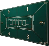 SLOWPLAY Nash Texas Holdem póker terítő 120 x 70 cm hordozható pókerasztal huzat Art Deco mintával zöld 1