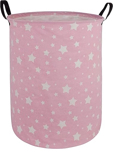 MAIZMZ Caja de almacenamiento grande impermeable ligera rosa cesta organizadora para lavandería de niños, contenedores de juguetes, cestas de