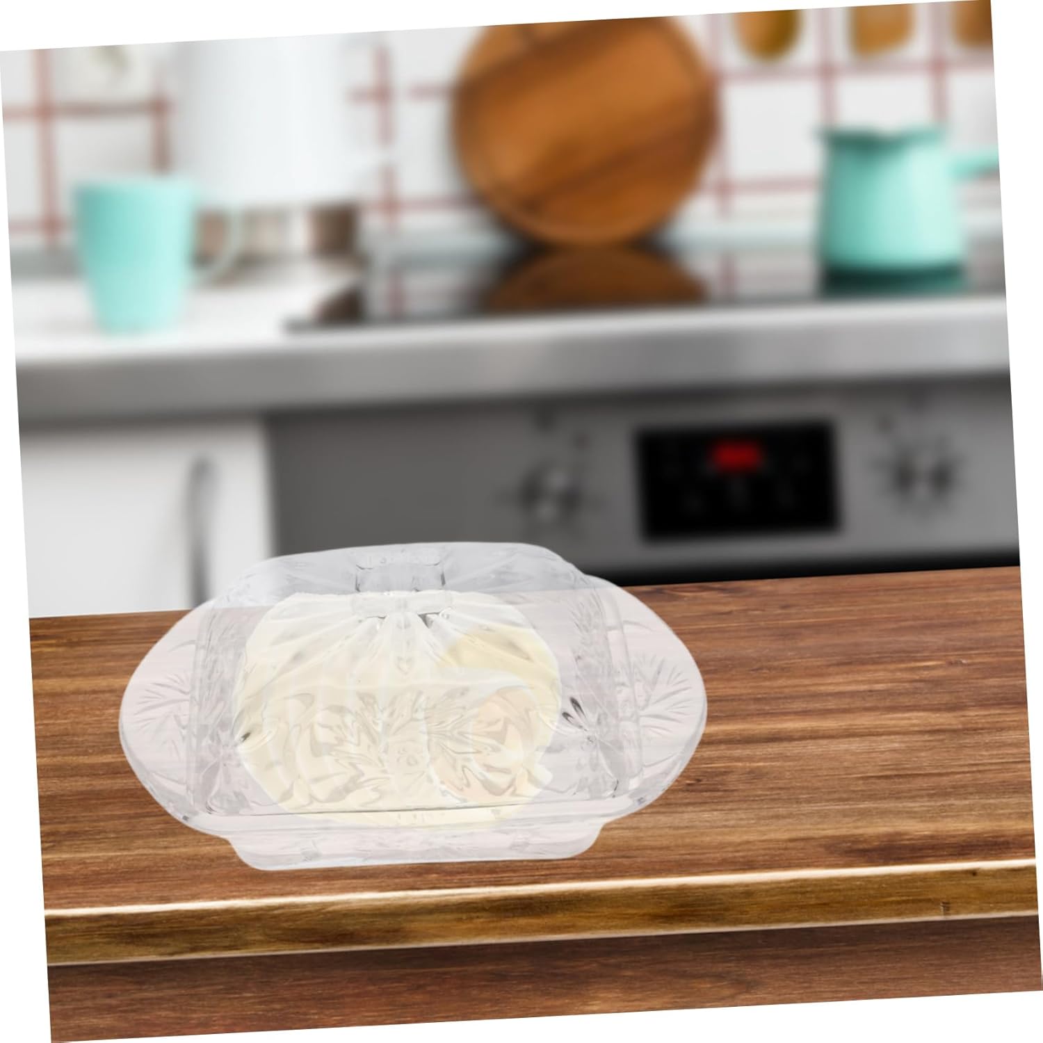 Unomor Butter Storage Box Sealed Lid Vintage Cheese Container for Fresh Keeping for Snacks and Desserts Capacity Design Kitchen Essential