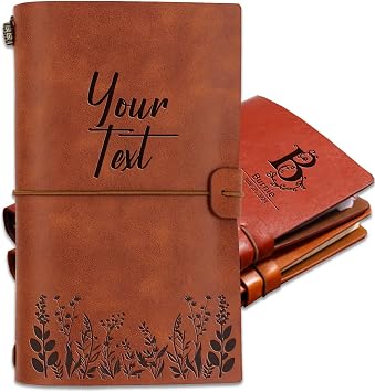 Personalized Leather Journal Custom Notebook Customized Engraved Journal Gift for Friends, Coworker,Graduation,Teacher