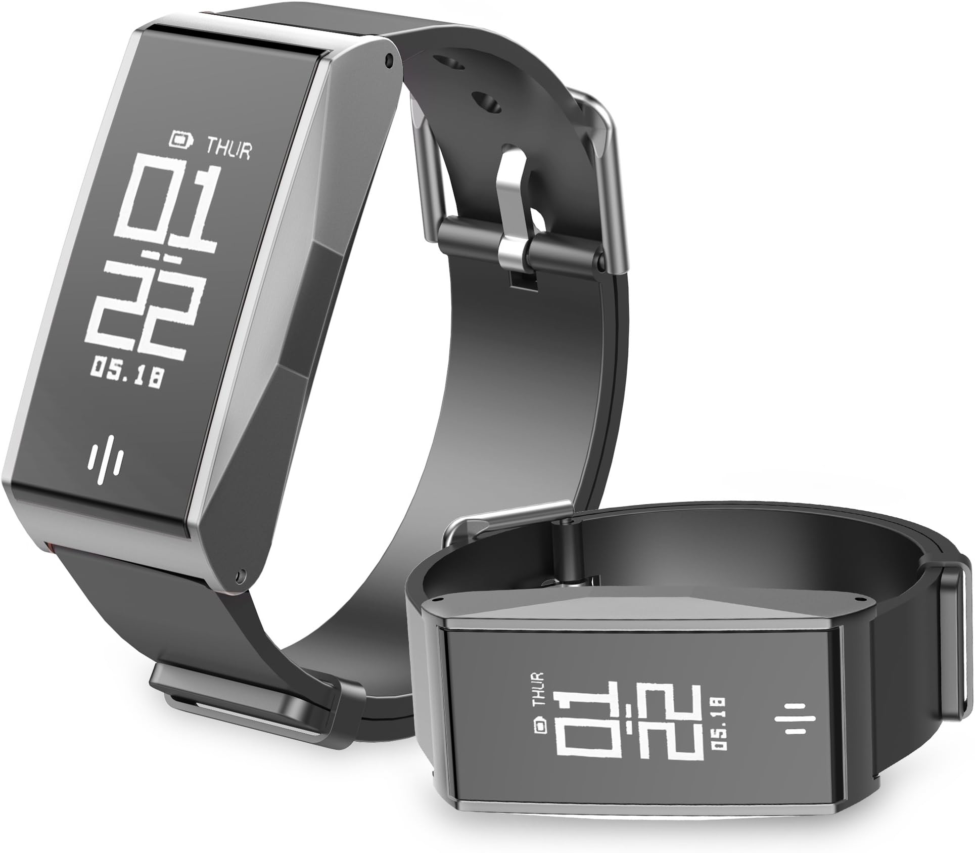 Fitness Tracker Smart Bracelet Daping Wristband Watch Bluetooth with Touch Screen Activity Tracker Sleep Calories Track Heart Rate Blood Pressure Monitor Waterproof IP67 For iPhone and Android Black