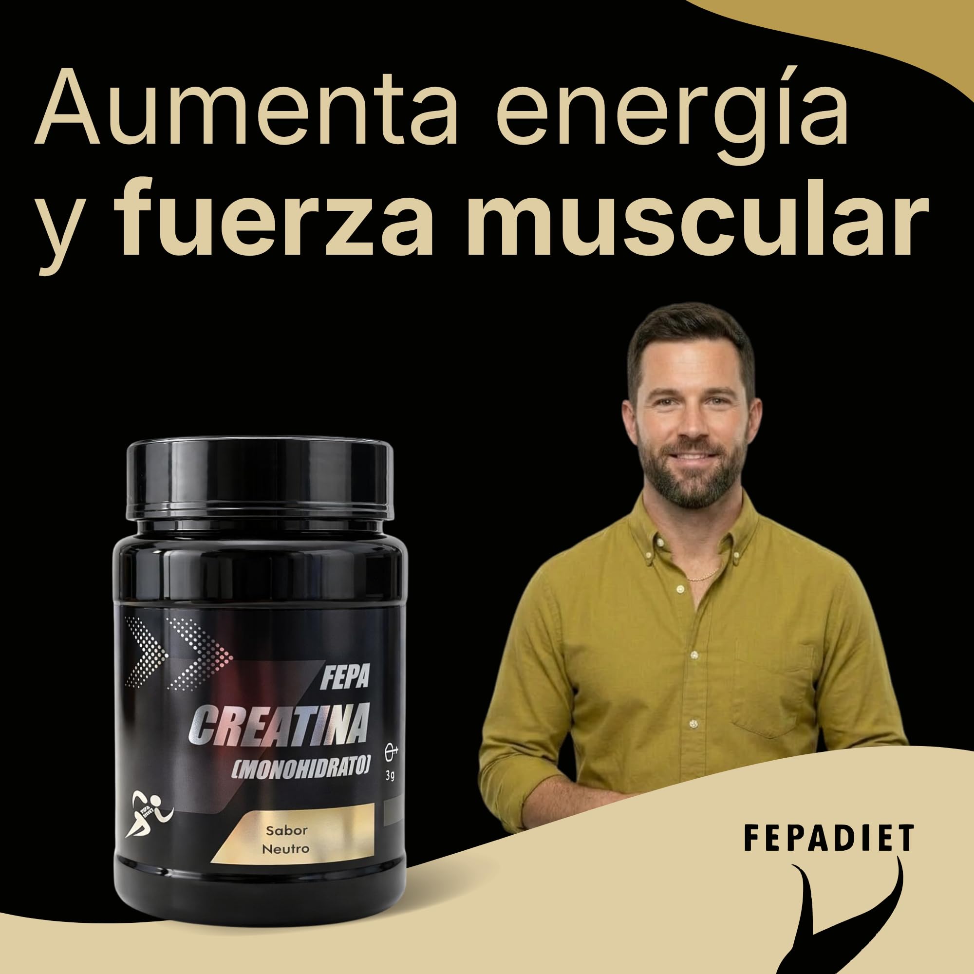 Creatina Monohidratada Micronizada FEPA – 500 g Pack de 2 – Creatine en Polvo Neutra – Suplemento Alimenticio Deportivo – Apoya el Rendimiento Físico, Fuerza y Función Muscular – Fepadiet