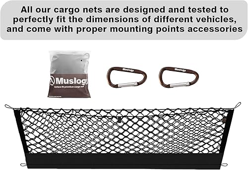 Miniatura 46 de Muslogy Red de carga para maletero estilo sobre compatible con Toyota RAV4 2013-2018, accesorios personalizados, organizador de maletero mejorado