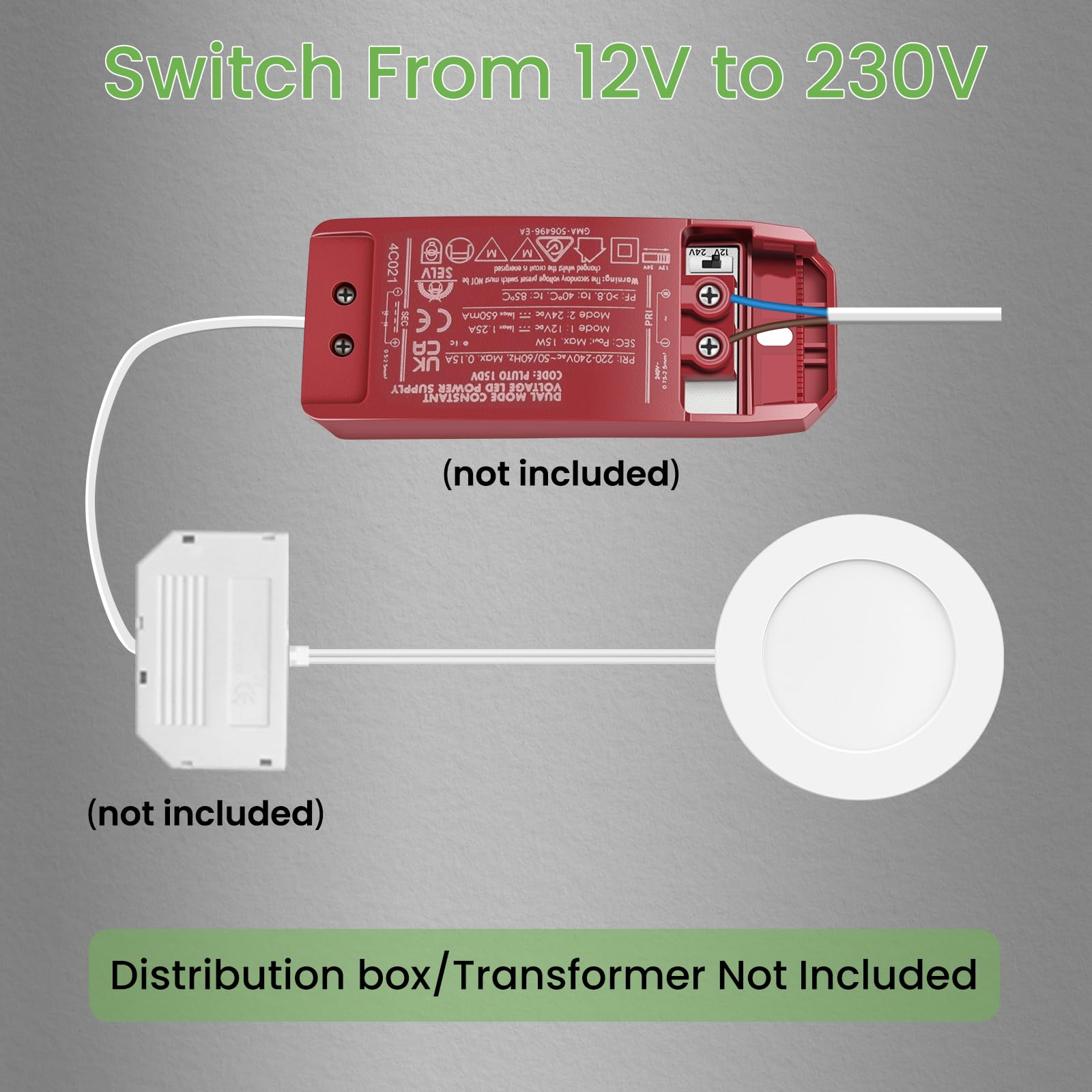 ALUSSO LIGHTING Oświetlenie Punktowe LED 12 V, 3000 K-4000 K-6000 K, 4 W, 270 lm, Wpuszczane Światła Do Szafki, Kuchni, Kampera, Dachu, 6 Sztuk