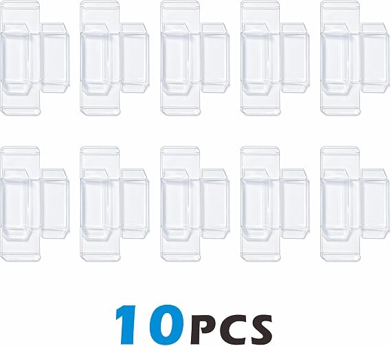 10PCS Plastic Protector Case For Booster Bundle/Build & Battle Foldable Clear Display Box Plastic Display Case Compatible with Booster Bundle Collectors Cards Protector