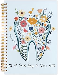 WUCHJ Dentist Gifts Notebook Journal, Dental Assistant Office Gifts for Women,Blue It's a Good Day To Save Tooth Dental Spiral Notebook Journal for Note Taking, Dentist Office Supplies, 5.5x8.3 Inch