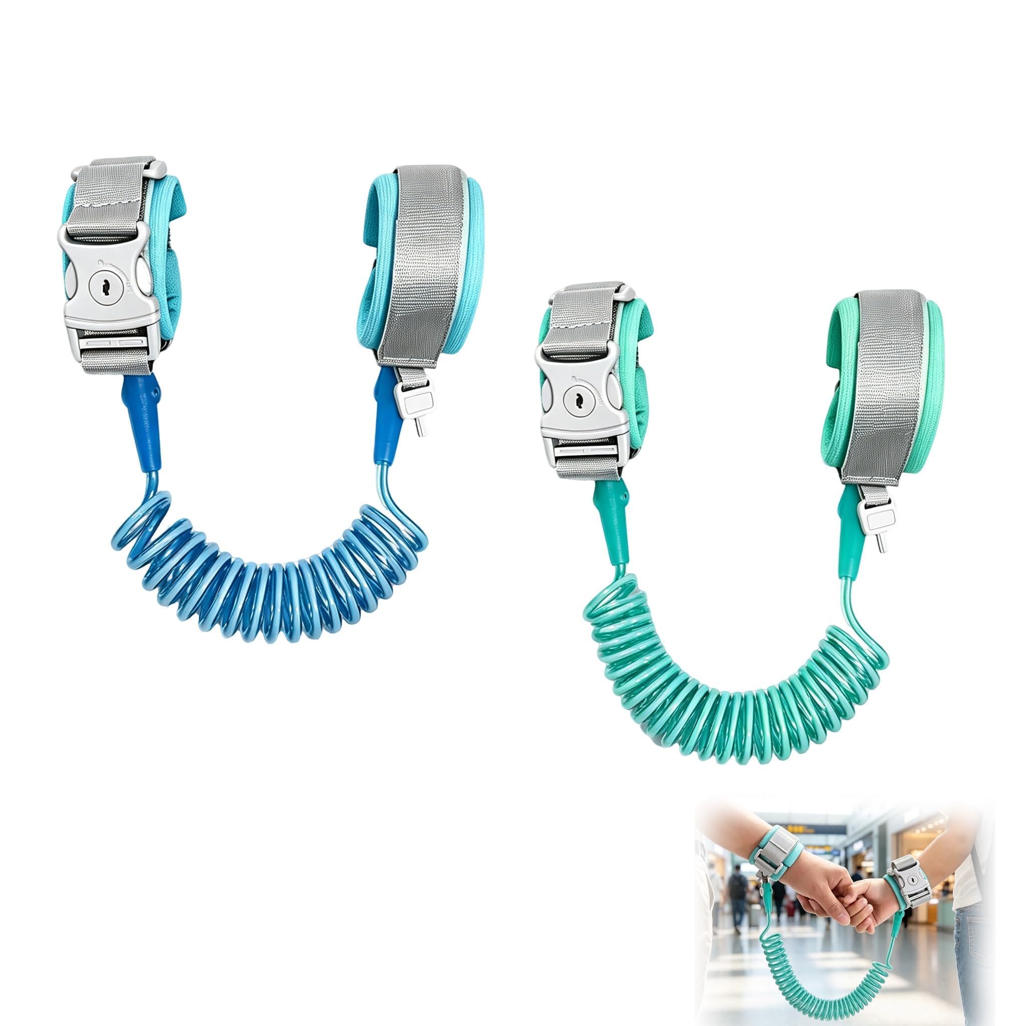 Toddler Wrist Strap for Walking,2Pcs 1.5M Child Wrist Strap Safety