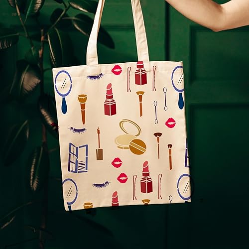 Miniatura 7 de FINGERINSPIRE Herramienta de maquillaje plantilla de pintura de 11.8 x 11.8 pulgadas, plantilla de dibujo cosmético reutilizable, pinceles de