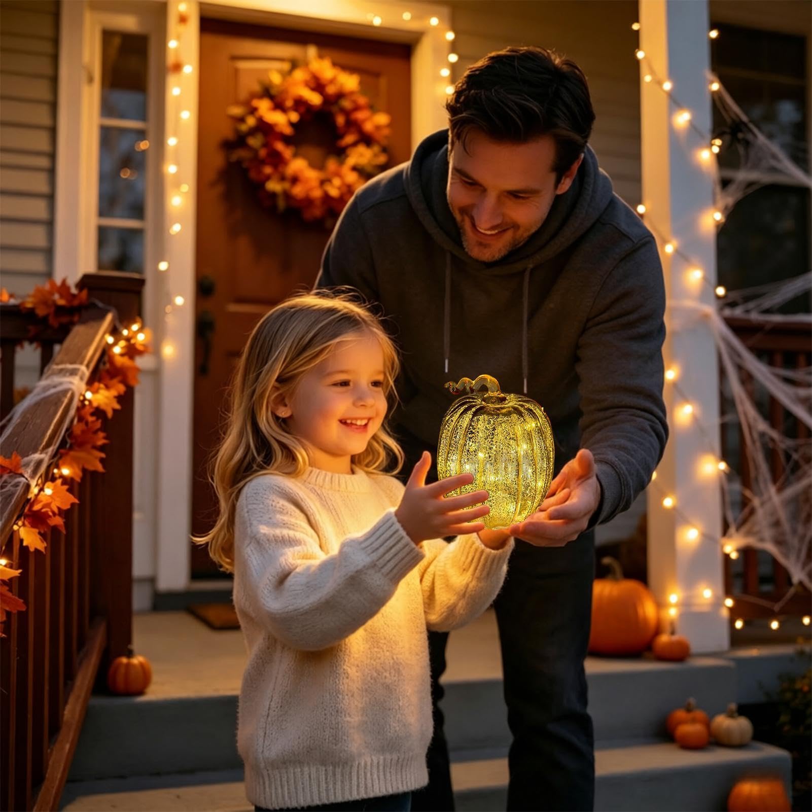 Świecąca Dynia Lampa Na Święto Dziękczynienia, Jesienne Dożynki I Halloween