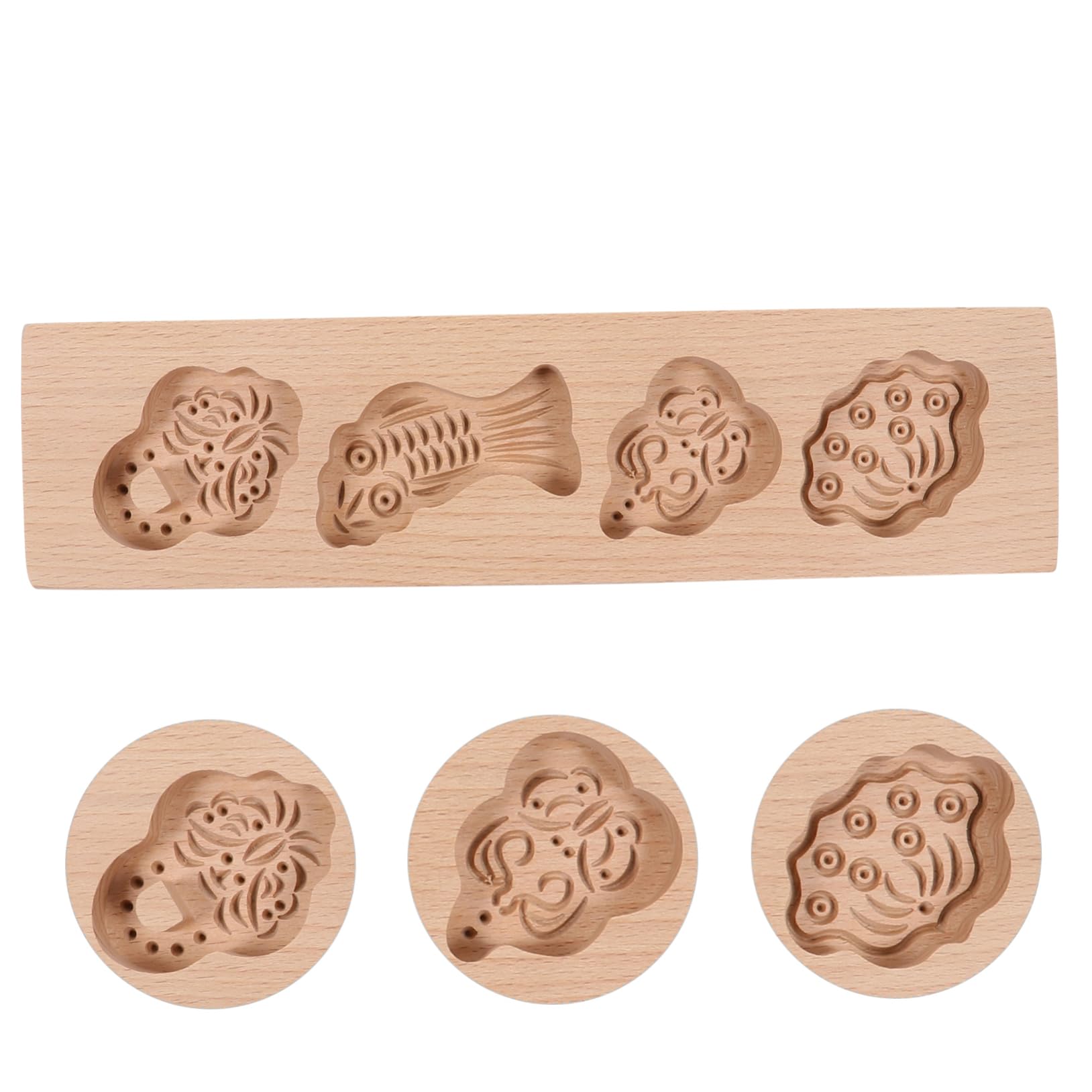 Keksformen aus Holz, Keks, 1 Stück, Gebäck, chinesische Presse, chinesischer Mondkuchen, Küchenhelfer, Mondkuchen-Maker, Eiscreme-Kuchen, DIY-Backzubehör