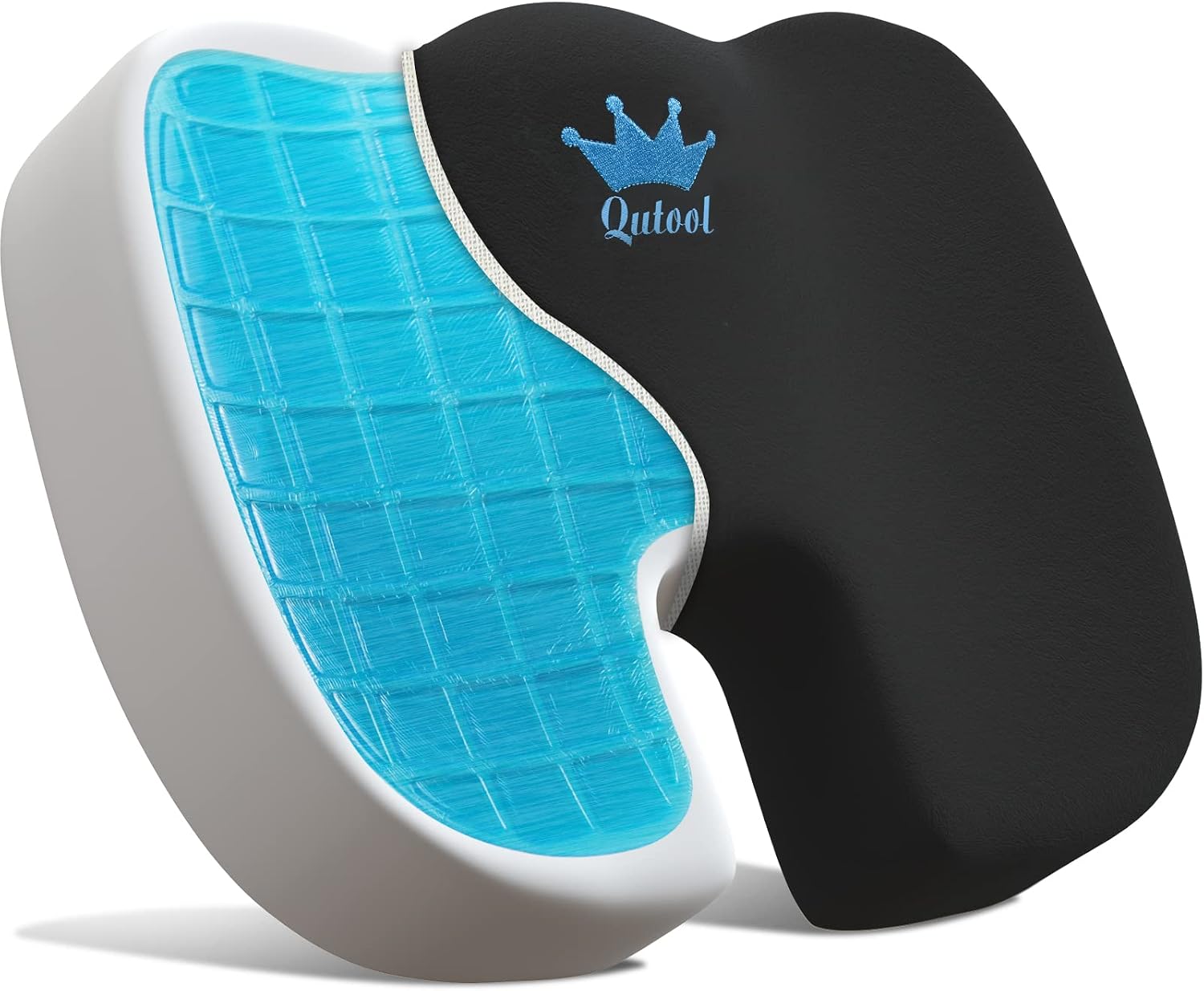 Gel Seat Cushion for Office Chair Coccyx Cushion for Tailbone Pain Relief - Memory Foam Car Seat Cushion for Back Chair Cushion for Desk Chair, Wheelchair, Computer Sciatica Pillow for Sitting