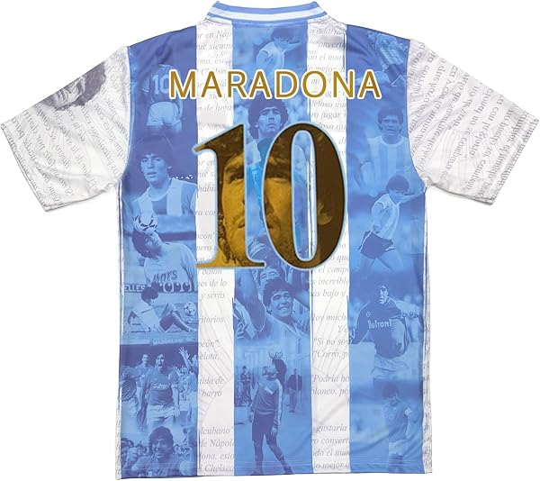 Soul up Maglia Calcio Diego Armando Maradona - El Pibe de Oro. Replica Ufficiale. Maglietta Calcio Argentina per Ragazzo e Adulto. - 3