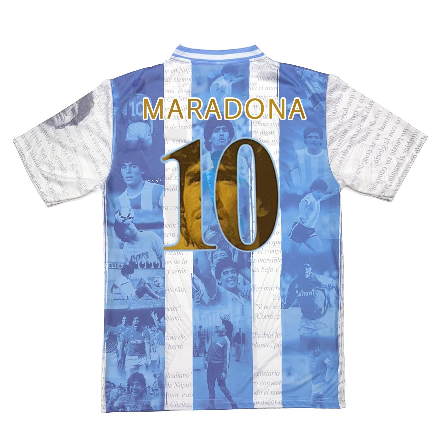 Soul up Camiseta de Fútbol Diego Armando Maradona - El Pibe de Oro. Réplica Oficial. Camiseta de Fútbol Argentina para Niño y Adulto.
