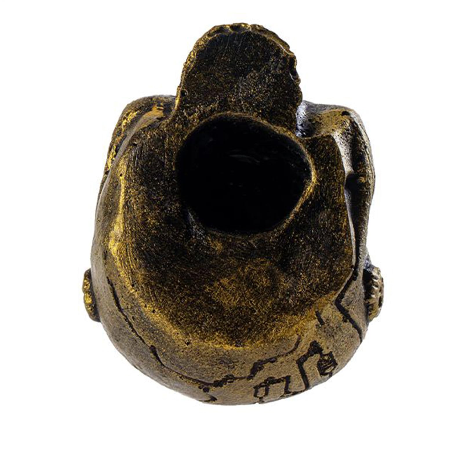 Design en résine d'esprit cérébral aztèque-creepy pour adultes | Pipes de mort portable pour Halloween, en plein air, camping, trekking et photoprops | Effet sonore étrange, durable et décoratif