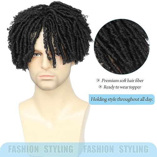 Miniatura 4 de Ms Taj Toppers de pelo de 14 pulgadas de largo en capas para mujer, pelucas de cabello sintético para mujeres con cabello delgado, pelucas de fibra