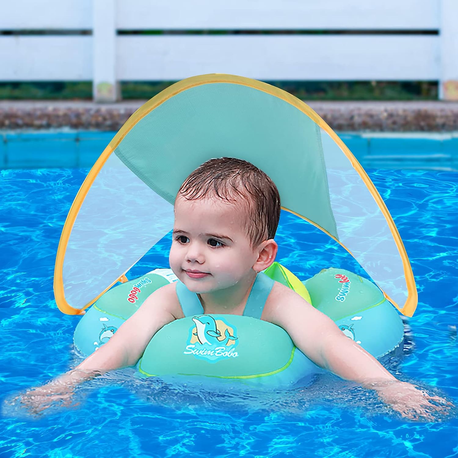 Refasy Inflatable Baby Swimming Float Pool Floats Pool Accessories for Infants