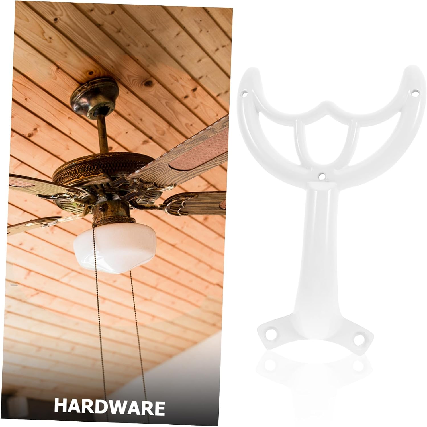 POPETPOP 2pcs Fan Accessories Fan Blades Repair Parts Ceiling Fan Arms Ceiling Fan Support Ceiling Fan Replacement Parts Ceiling Fan Brackets Zinc Alloy White
