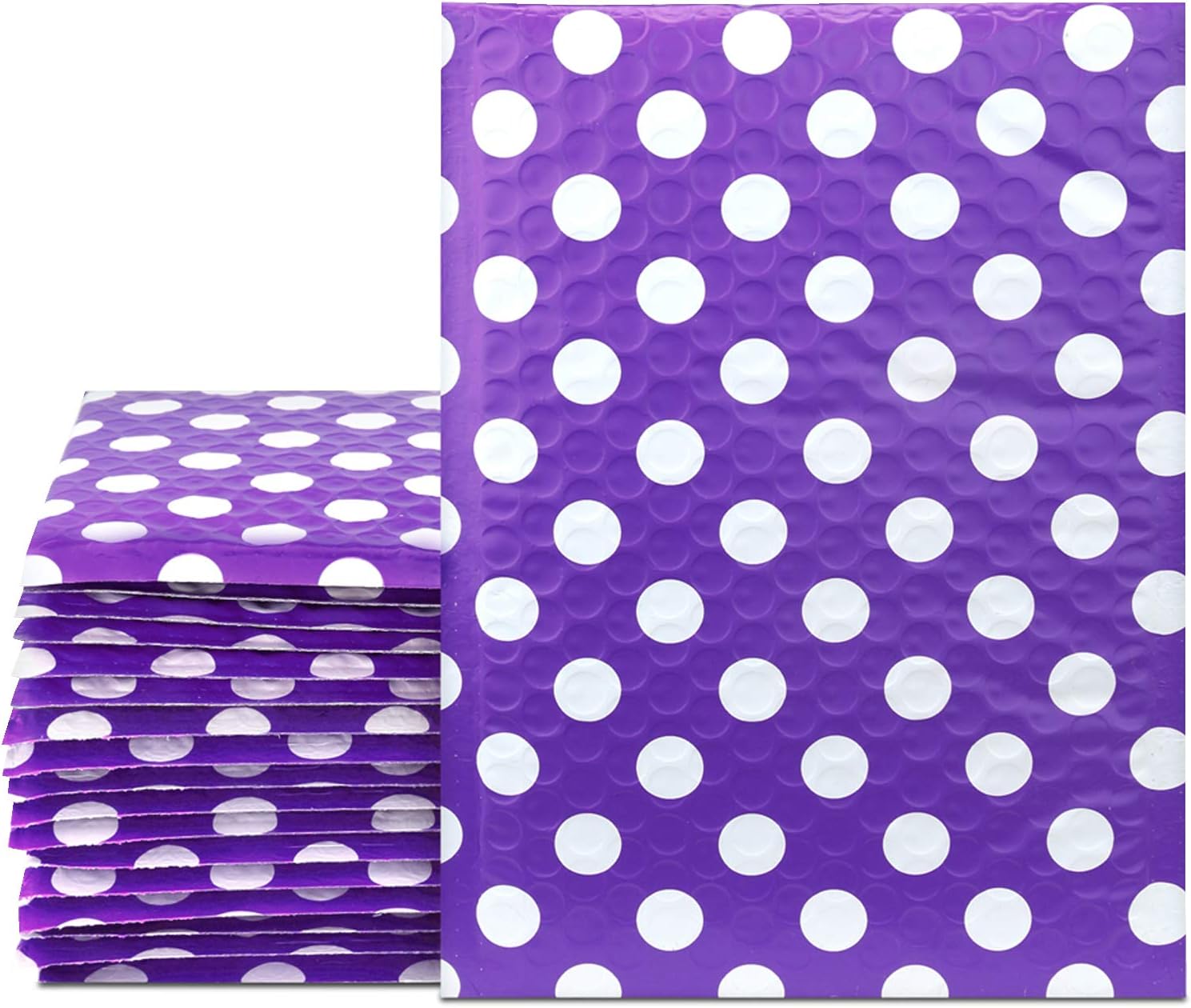 UCGOU Bubble Mailers 6x10 Inch Purple Dot 25 Pack Poly Padded Envelopes Small Business Mailing Packages Self Seal Adhesive Waterproof Boutique Shipping Bags for Jewelry Makeup Supplies #0
