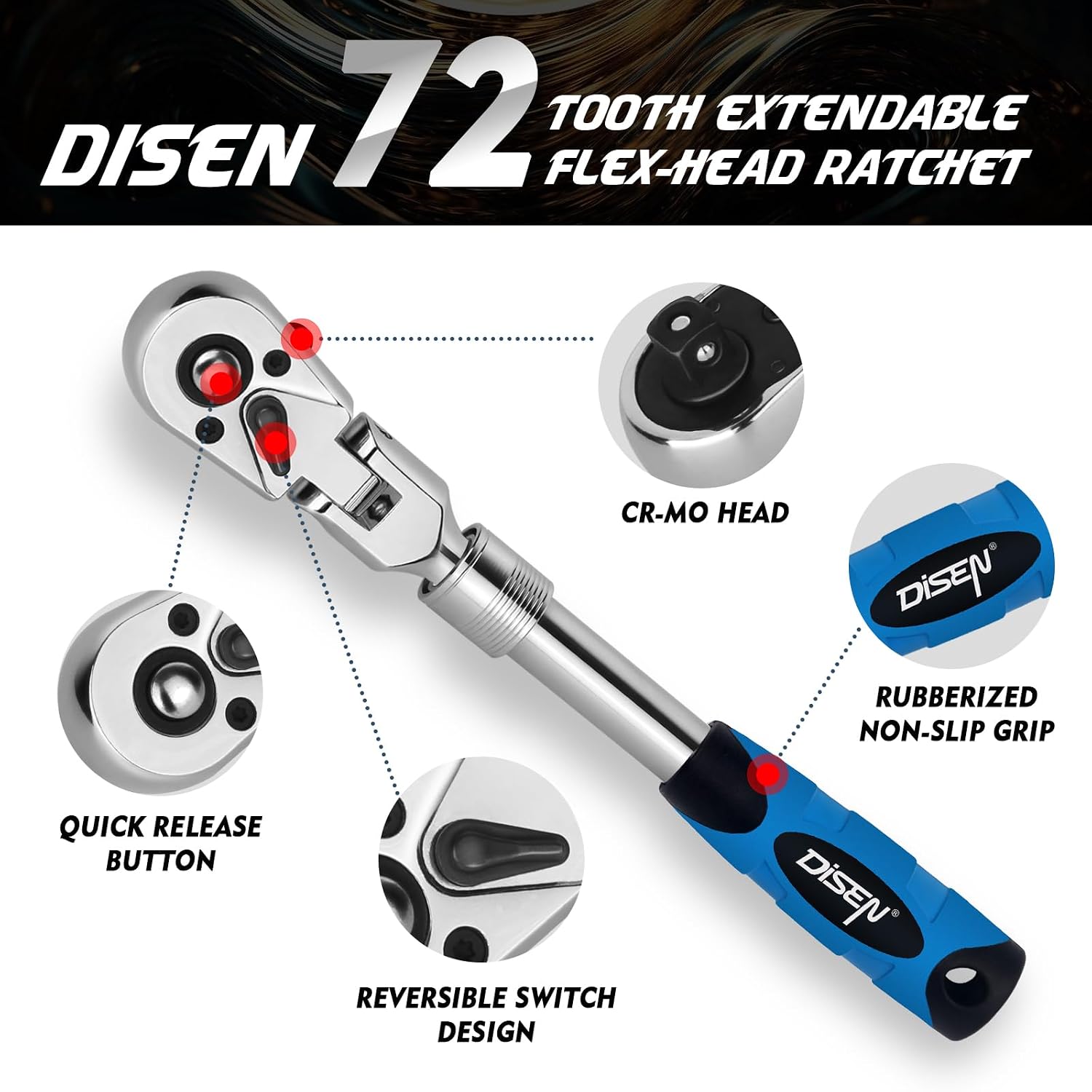 Unlock Precision: DISEN 3-Piece Flex-Head Ratchet Wrench Set Review