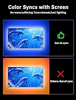 Vista 2 de FFJ TV LED Backlight with Sensor, 14.7ft Cuttable RGB Lights That Change with TV for 55-65 Inch Screen and PC Monitor, Smart App Control, Game &