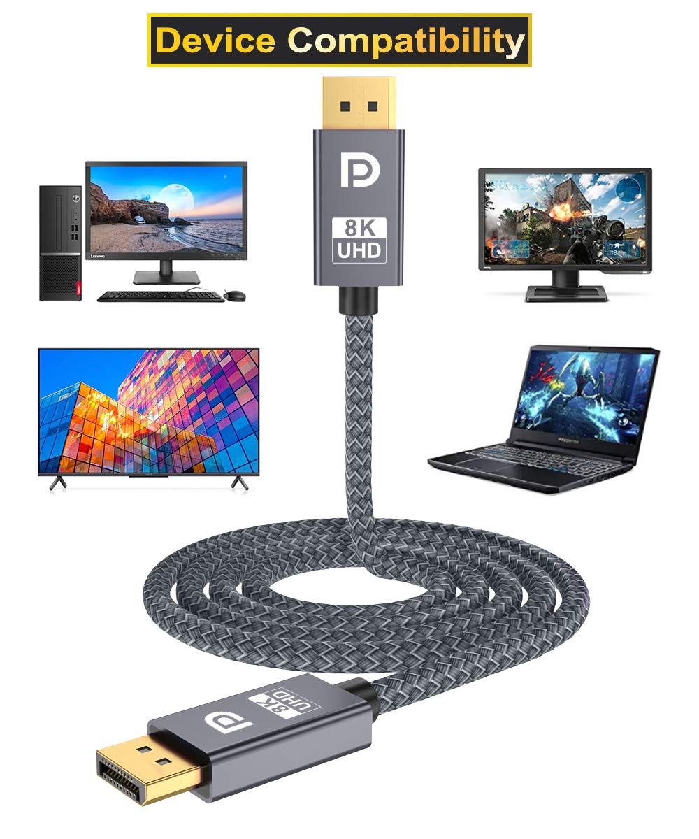 60% оƒƒ Dіѕсоunt Itramax 8K 60Hz DisplayPort Cable 6.6FT (2-Pack),DP 1.4 Male Ultra High Speed Cord for Laptop/PC/TV/Gaming Monitor 6,HBR3 Bandwidth of 32.4Gbps,4K@144Hz,2K@165Hz,1080P@240Hz(DP 1.2 Compatible) Hоlіdау Dеаlѕ 🛒 Itramax 8K 60Hz DisplayPort Cable 6.6FT (2-Pack),DP 1.4 Male Ultra High Speed Cord for Laptop/PC/TV/Gaming Monitor 6,HBR3 Bandwidth of 32.4Gbps,4K@144Hz,2K@165Hz,1080P@240Hz(DP 1.2 Compatible)