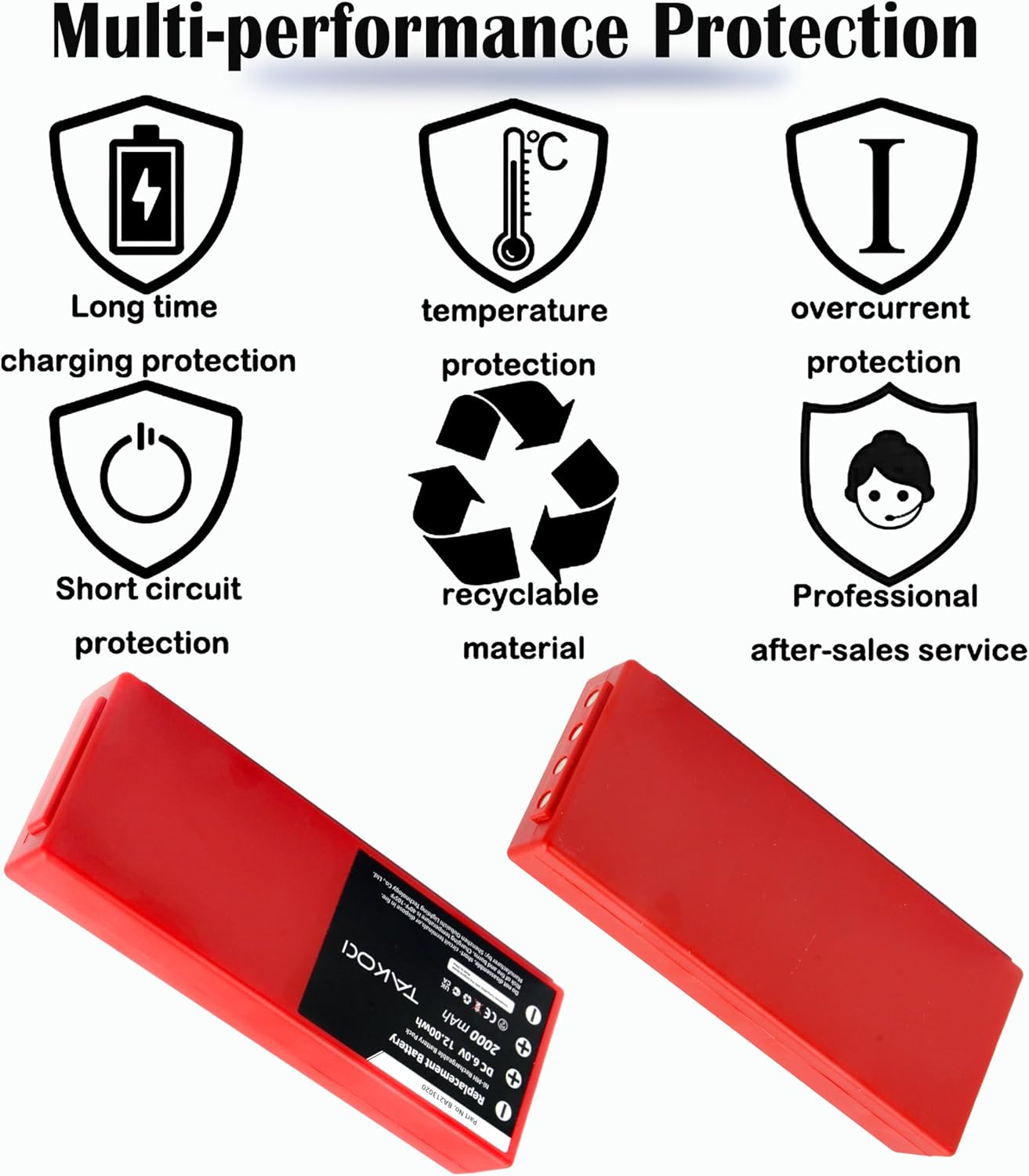 BA213020 Battery Compatible with HBC Micron 6 BA209061 BA214061 Radiomatic Spectrum 3 FUB9NM BA210 BA209000 Crane Remote Control (6V Ni-Mh 2000mAh)