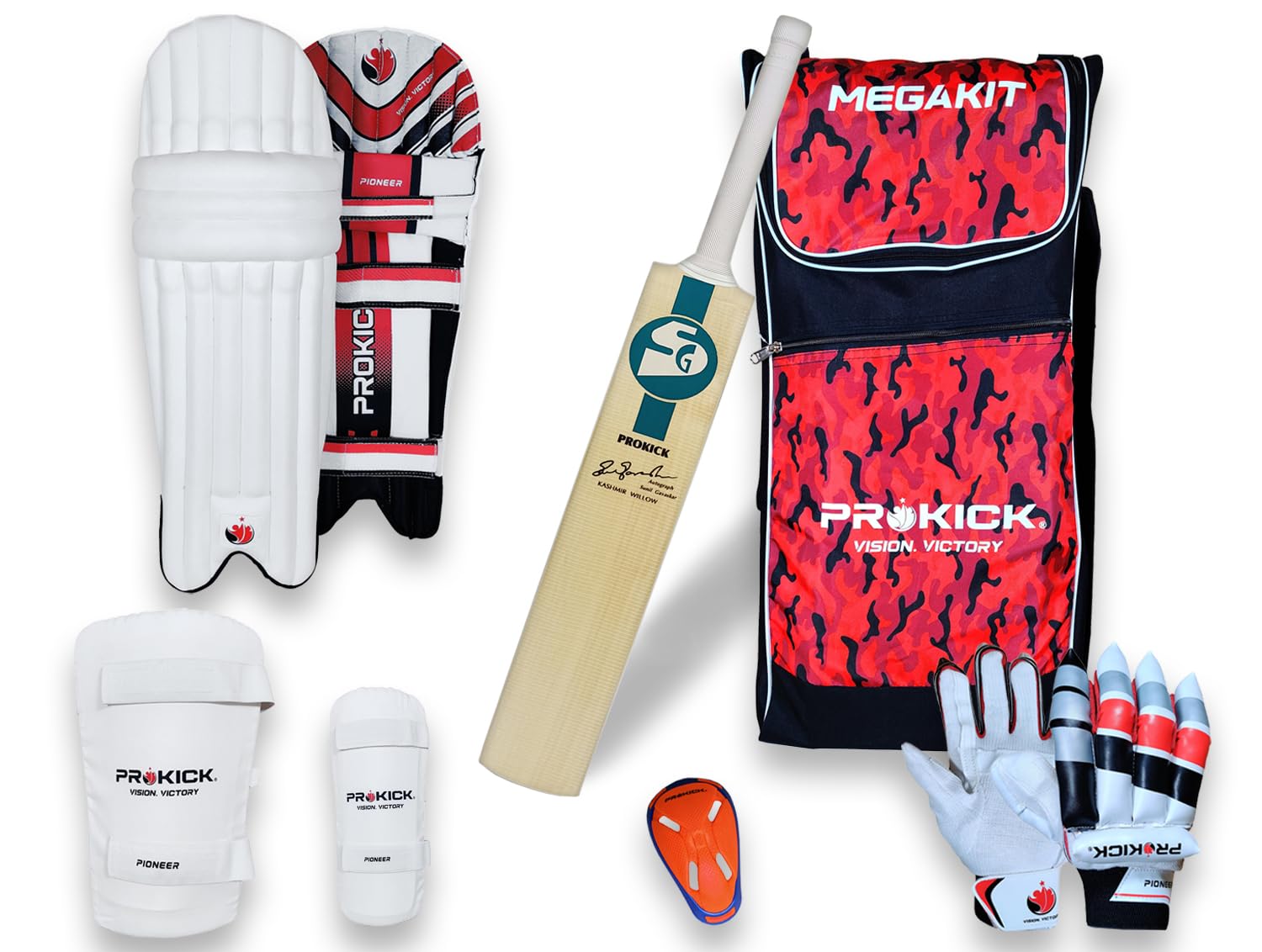 Prokick Buy Prokick Megakit Kashmir Willow Full Cricket Kit, Black/Red ...