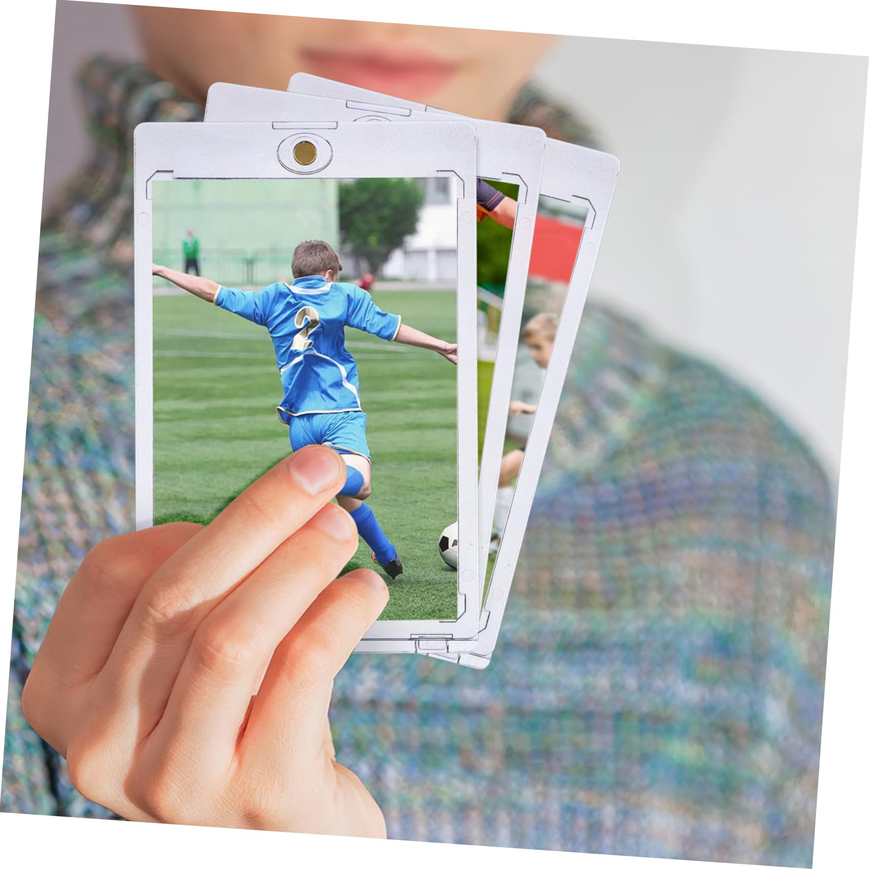 Alasum 18 Pezzi Custodie Magnetiche per Carte Collezionabili in Ps, Trasparenti e Resistenti, Protezione per Carte da Gioco e Sportive