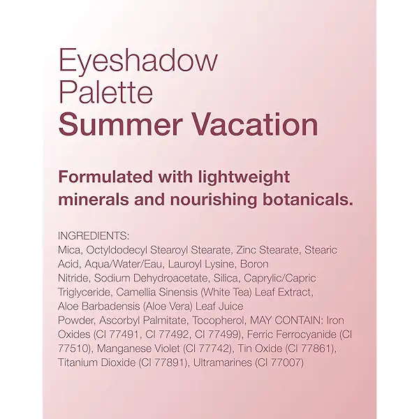 Mineral Fusion Eyeshadow Palette | Vegan Eye Makeup with Matte, Satin, and Shimmer Finishes | Natural, Lightweight Formula (Summer Vacation) 10