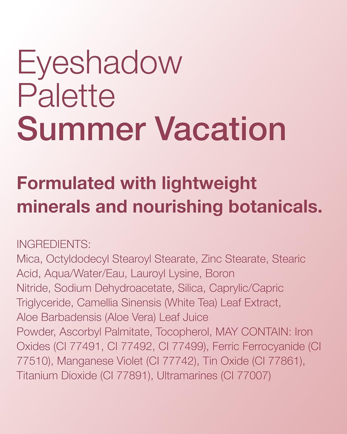 Mineral Fusion Eyeshadow Palette | Vegan Eye Makeup with Matte, Satin, and Shimmer Finishes | Natural, Lightweight Formula (Summer Vacation) - Image 10