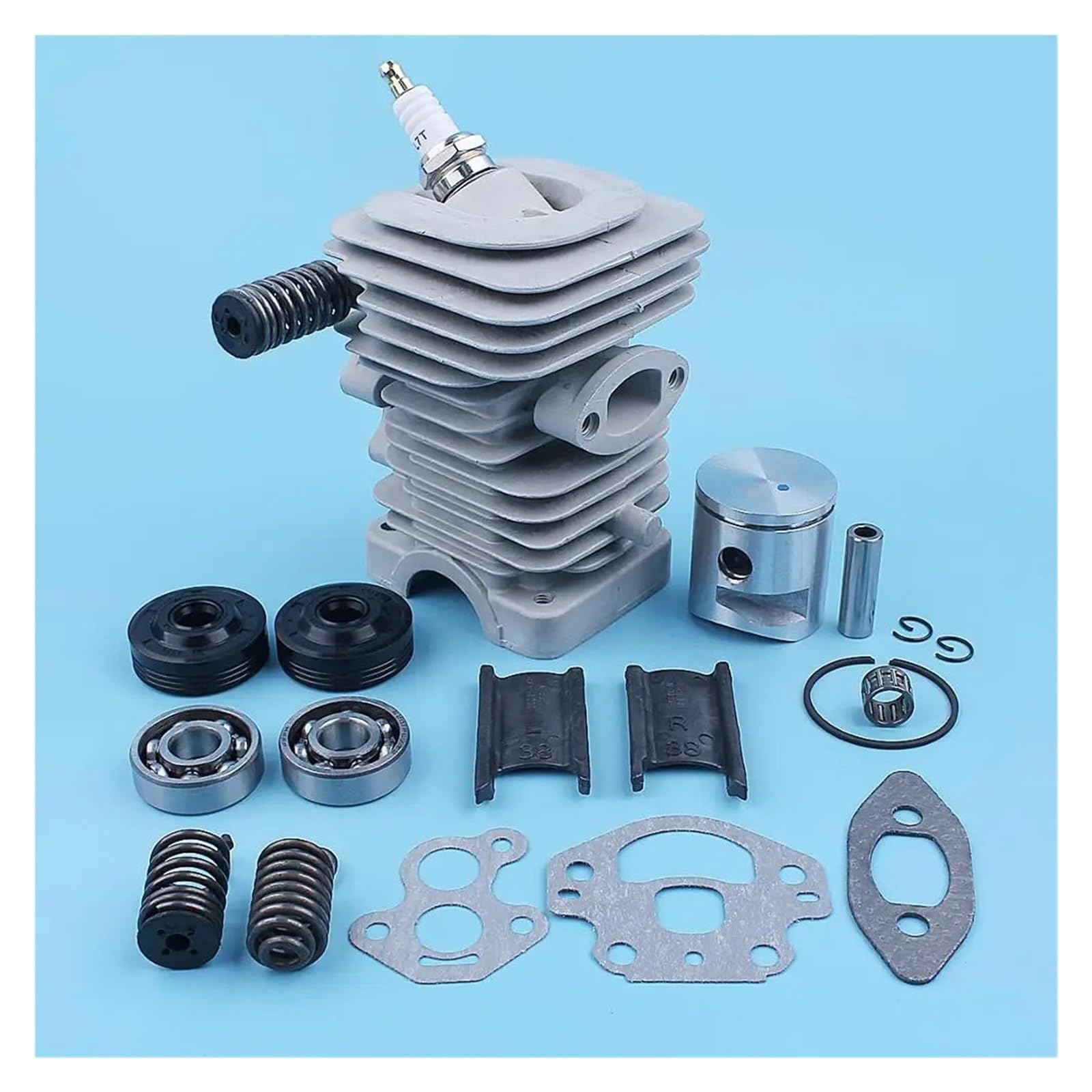 Hsxqcpj One Color 39Mm Cylinder Piston Crankshaft Bearing Oil Seal Kit Fit For Mcculloch Cs340 Cs380 Cs 340 380 S 38Cc Cylinder Piston Gasket Set Big Bore Cylinder Kit