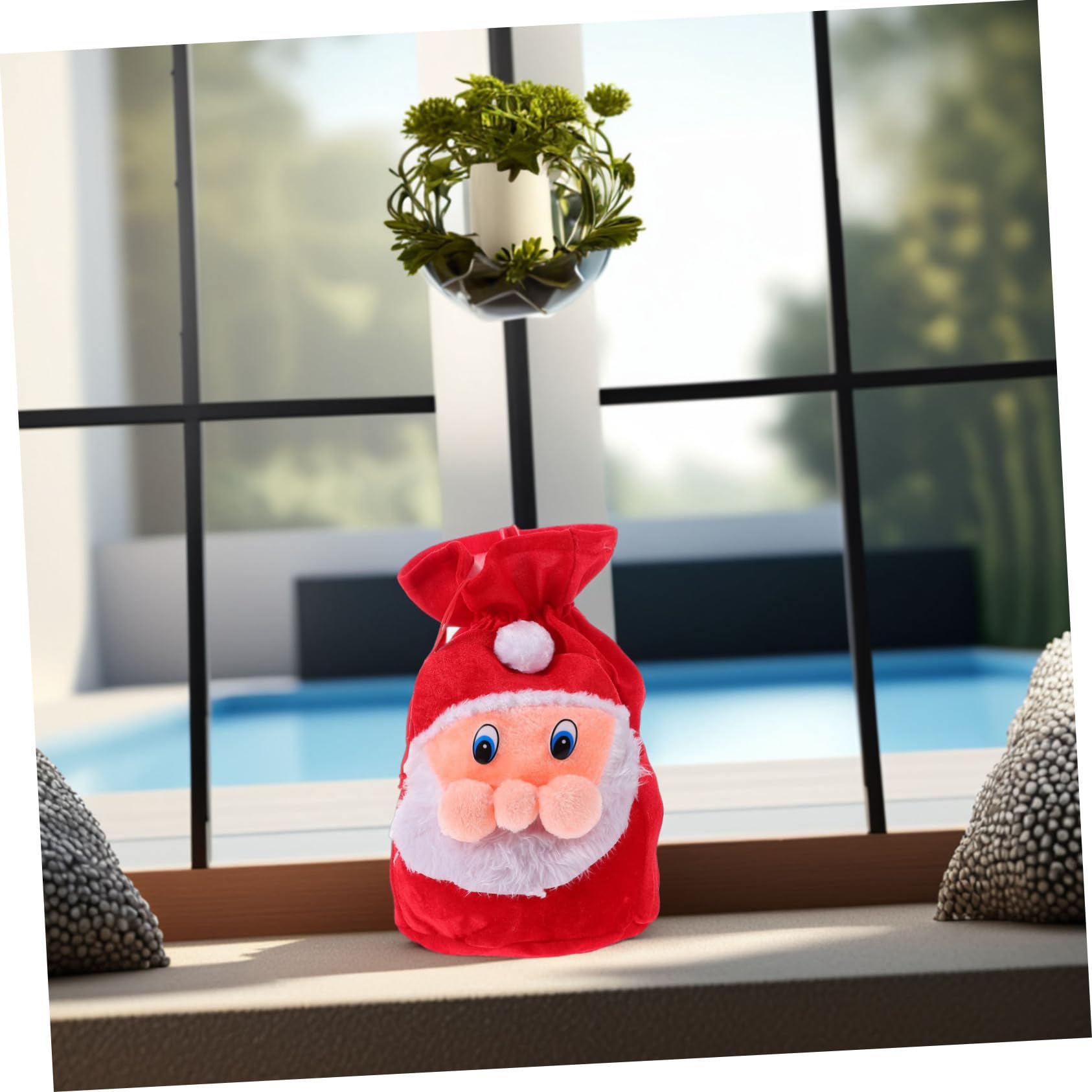 SOLUSTRE Bolsa De Santa Claus Cierre Para Navideños Accesorio De Disfraz De Papá Noel Para Dulces y Sorprendentes Sorpresas Navidad