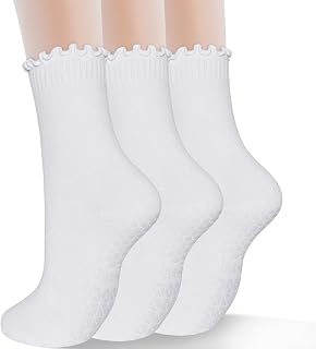 Calcetines de yoga para mujer, 3 pares, pilates, antideslizantes, para yoga, barre, pilates, hospital, danza, UE 35-42