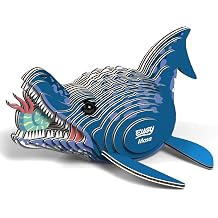 EUGY Mosasaurus 3D Puzzle, 29 Piece Paper Craft Kit for Kids 6+
