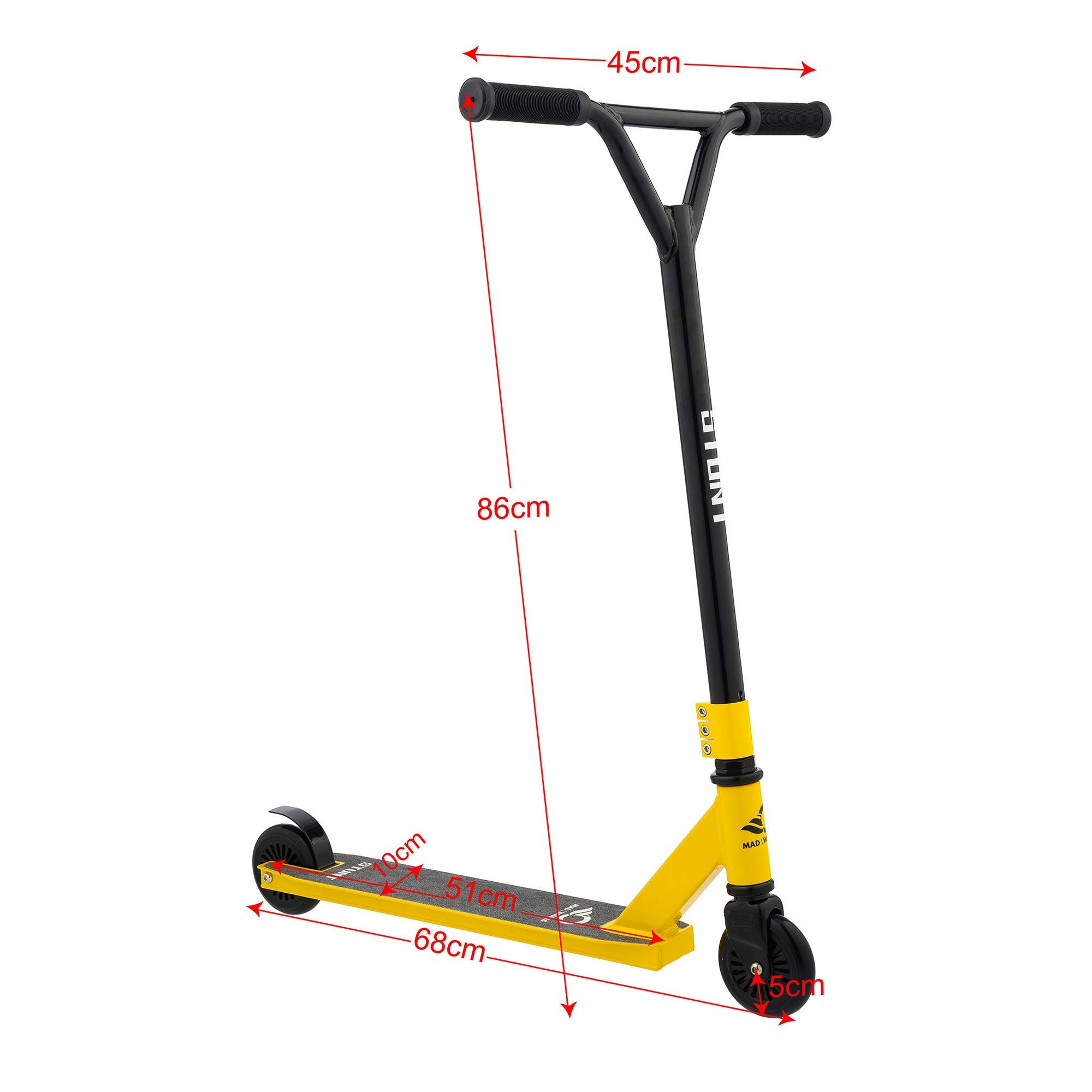 Monopattino Freestyle Mad Wheels - Leggero In Lega Con Cuscinetti ABEC-9 Per Trick E Sport - Foto 2