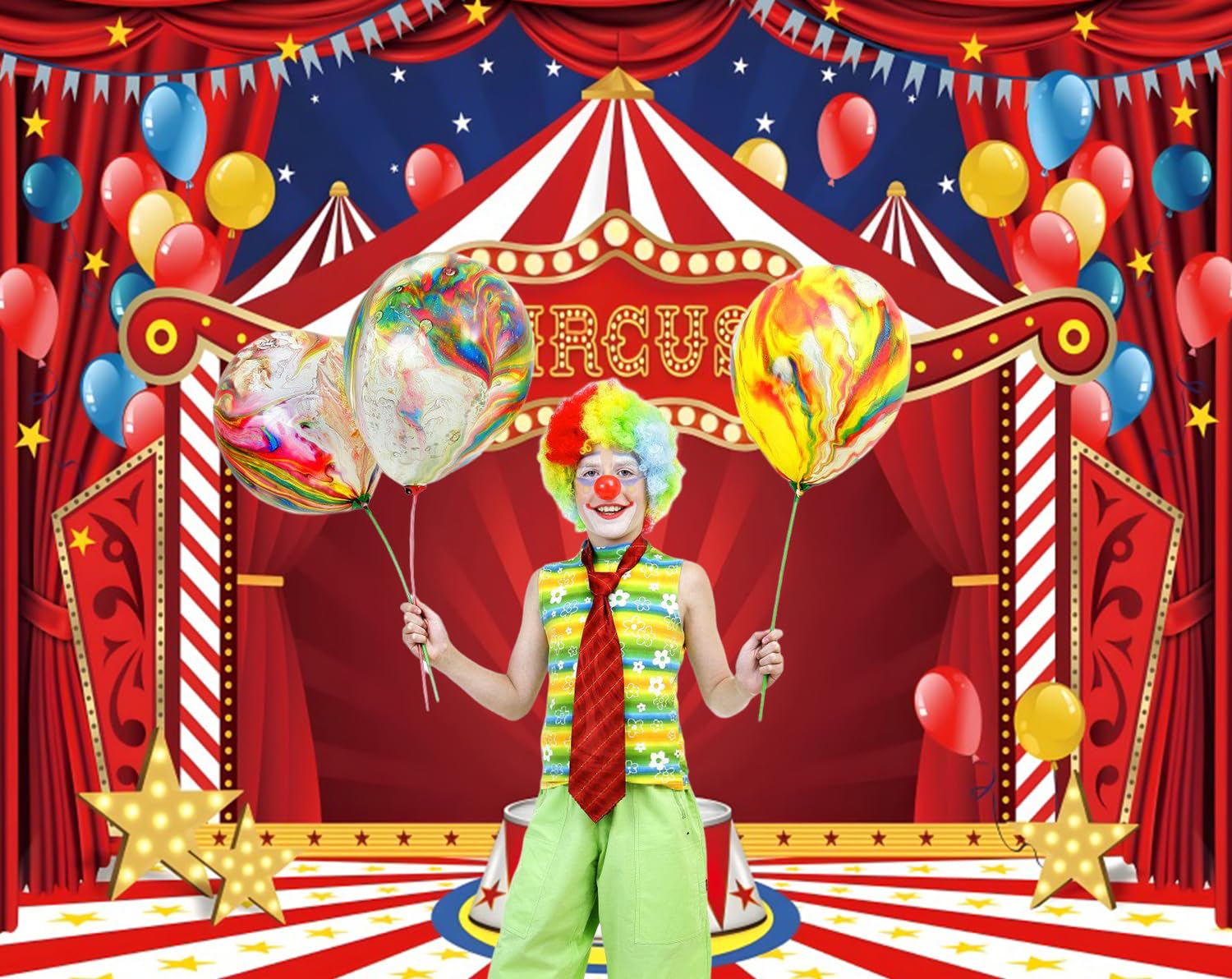 Xiaoterna 3x2m Bienvenido al Carnaval Telón de fondo Rojo Teatro Escenario Telón de fondo Antiguo Circo Espectáculos de Magia Interior Foco Fondos Fotográficos Retrato Foto Estudio Atrezzo