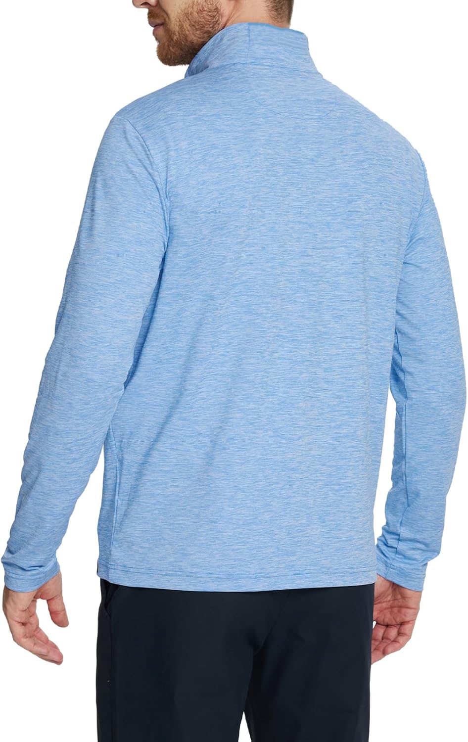 Rouen Quarter Zip Pullover Men Performance Dry Fit Mock Neck Brushed Casual Sports Golf Mens 1/4 Zip Pullover Sweatshirts - Image 3