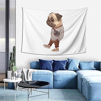 Amazon Co Jp タペストリー 子供 部屋 壁飾り 漫画 アニメ 装飾布部屋 窓カーテン 掛けぶとん ホーム装飾用品 パグ顔 1 おしゃれ 北欧ins インテリア 布ポスター 壁掛け 人気 個性 プレゼント ホーム キッチン