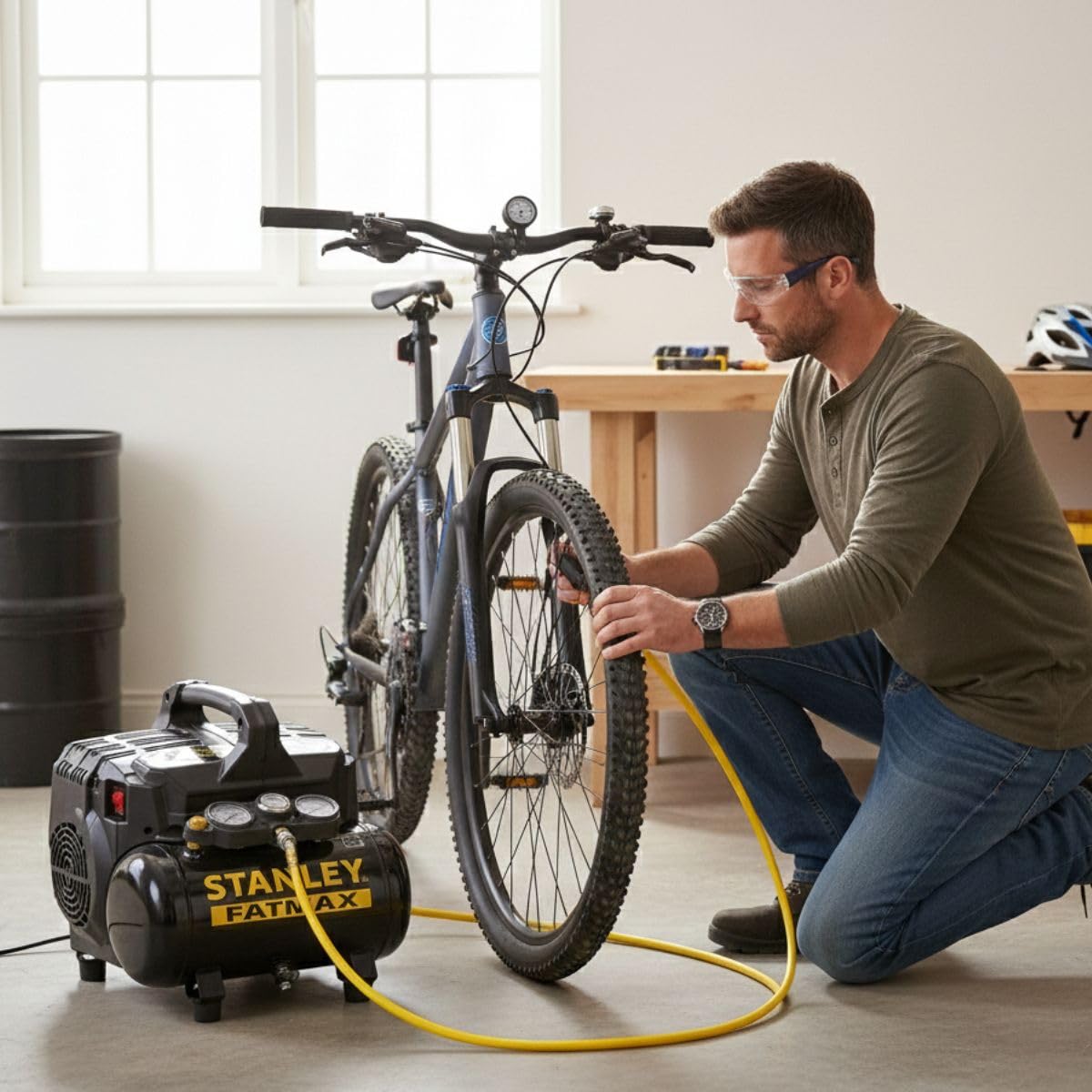 STANLEY FATMAX Kompressor Silent Air DST 101/8/6SI, 8bar, 6l Tank, 105l/min, 1PS, 59 db