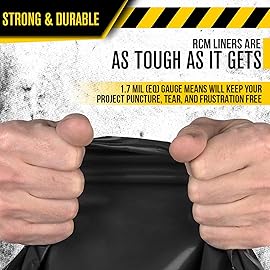 Aluf Plastics RCM-4047XX Coex Low Density Blend Star Seal Bag on Coreless Roll, 45 Gallon Capacity, 47 Length x 40 Width, 65 lbs Max Load, Black (Pack of 100)