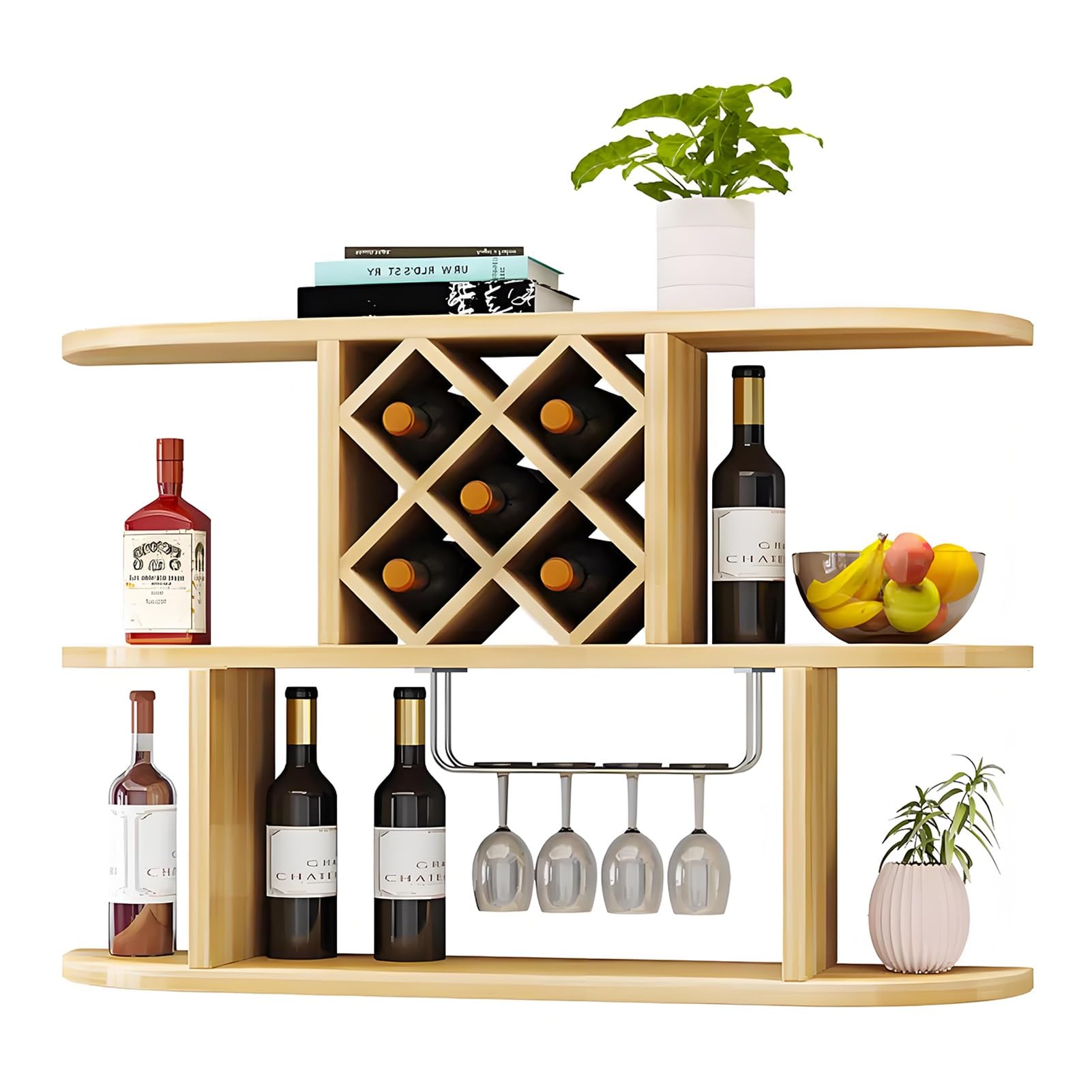 Présentoir multifonctionnel pour bouteilles d'alcool dans votre salon