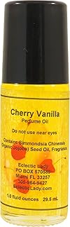 Cherry Vanilla Perfume Oil, 1.0 Oz Portable Roll-On Fragrance with Long-Lasting Scent, Delightful Essential Oils and Jojoba Oil For Daily Use