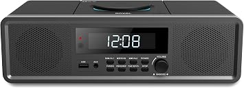 Roxel RCD-330BT All-in-One Compact Mini System with CD Player, USB Playback, FM Radio, BT Streaming, Headphone Jack and Wireless Phone Charging