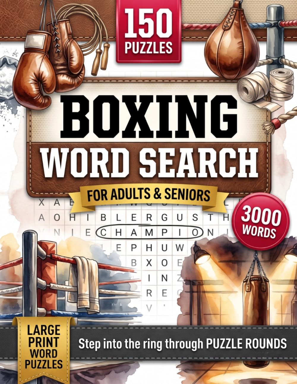 Boxing Word Search Puzzle Book: 150 Puzzles with 3,000 Fight Game Terms — A Classic Gift for Boxing Fans, Fighters and Combat Sport Enthusiasts
