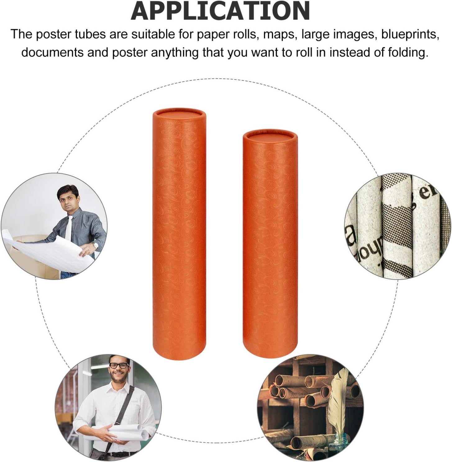 VOSAREA Telescopic Poster Tube Storage Tube for Artwork Light Resistant Paper Mailing Storage Organizer
