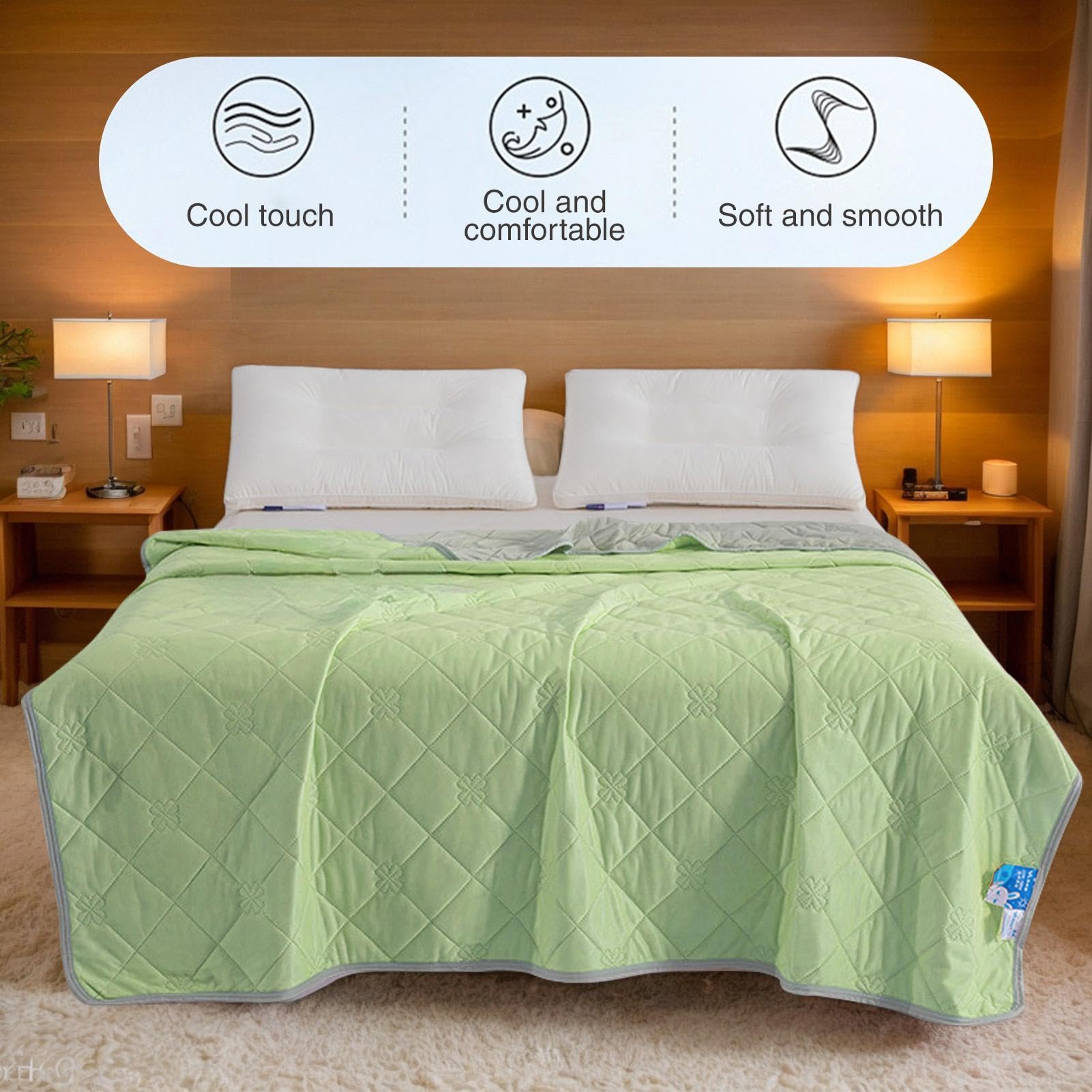 Sommerdecke Tragbare kühlende Bettwäsche gegen Nachtschweiß für den Schlaf | Erfrischende Decken Für Heißschläfer Geeignet Für Couch, Sofa, Reisen, Innenbereich, Zuhause, Schlafzimmer Und Außenber