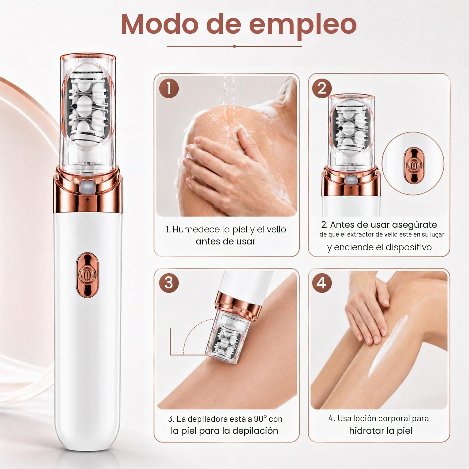 Depiladora Facial Mujer, 2 en 1 Depiladora Cara para Mujeres Recargable con Luz LED, Afeitadora Facial Depiladora Eléctrica Portátil Sin Dolor, Maquinilla Eléctrica para Rostro Piernas Brazos y Bikini