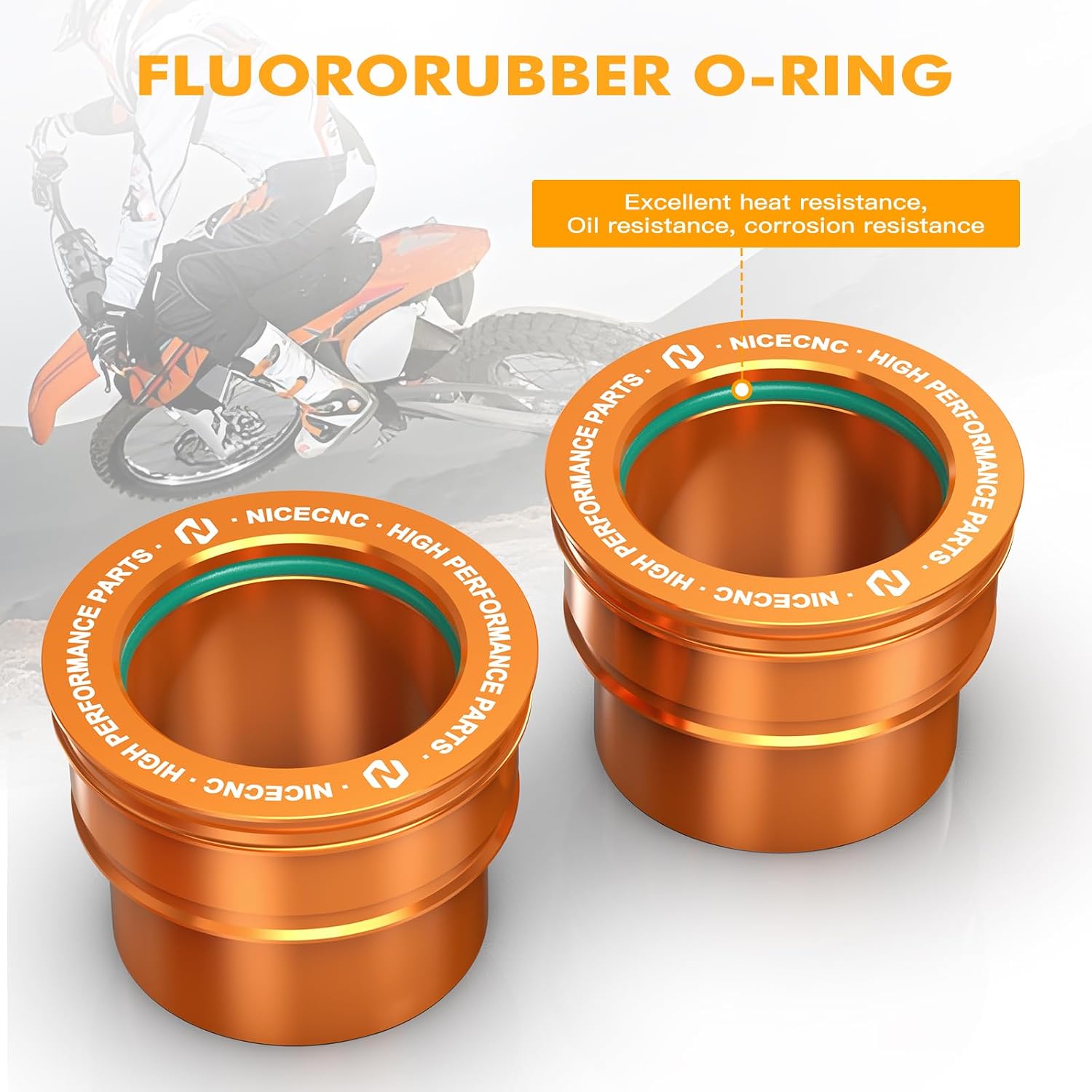 NICECNC Dirt Bike Front Wheel Spacers Hub Collars Compatible with KTM 125-530 SX SX-F XC-F 03-14 125-530 EXC EXC-F XCF-W XC-W 03-15,Compatible with Husqvarna TC FC TE FE 125-501 2014,See Fitment